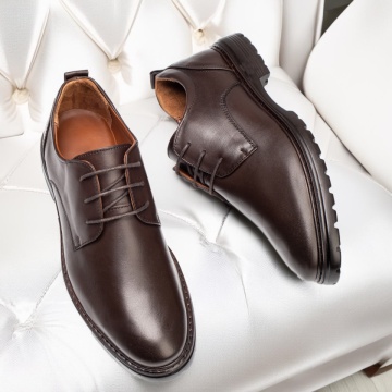 Pantofi casual barbati cu siret maro din Piele naturala MOD12657, 3, modlet.ro