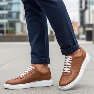 Pantofi barbati, Pantofi casual barbati maro din Piele naturala MOD13751, modlet.ro