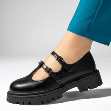 Pantofi casual dama cu barete negri MOD13444, 2, modlet.ro