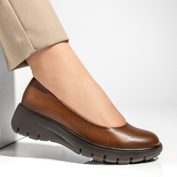Pantofi casual dama cu platforma maro MOD13012, 3, modlet.ro