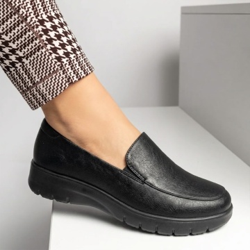 Pantofi casual dama cu platforma negri din Piele naturala DORA44, 3, modlet.ro