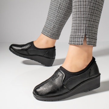 Pantofi casual dama cu platforma negri DORA34