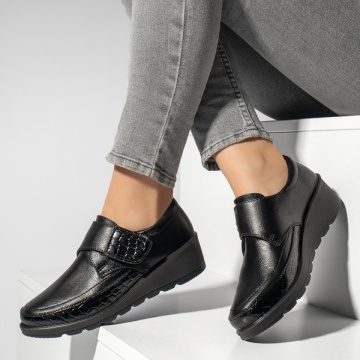 Pantofi casual dama cu platforma negri MOD06218, 2, modlet.ro