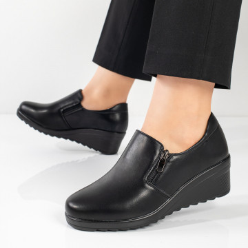 Pantofi casual dama cu platforma negri MOD11103, 2, modlet.ro