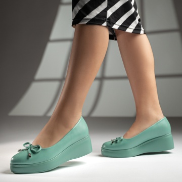 Pantofi casual dama cu platforma si fundita verzi MOD13373, 3, modlet.ro