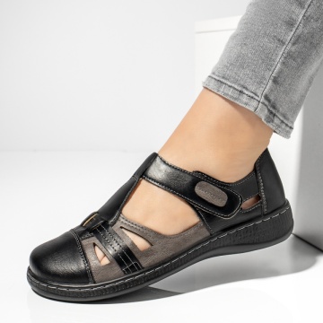 Pantofi casual dama cu scai negri MOD13310, 2, modlet.ro