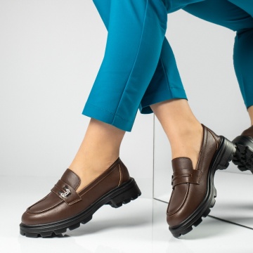 Pantofi casual dama cu talpa groasa maro IRIS20, 2, modlet.ro