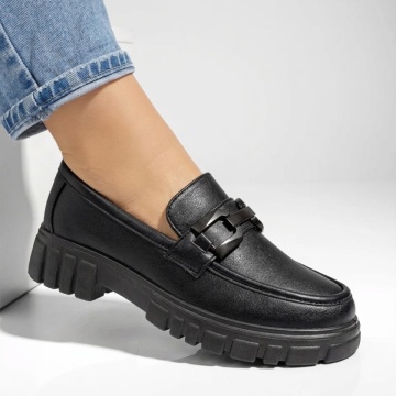 Pantofi casual dama cu talpa groasa negri DORA47, 3, modlet.ro