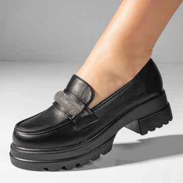 Pantofi casual dama cu talpa groasa negri MOD11037, 1, modlet.ro