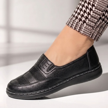 Pantofi casual dama cu talpa joasa negri IOANA22, 2, modlet.ro