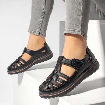 Pantofi casual dama cu talpa joasa negri MOD13169, 1, modlet.ro