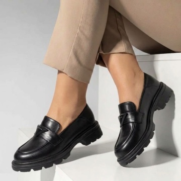 Pantofi dama, Pantofi casual dama negri cu talpa groasa MOD10049, modlet.ro