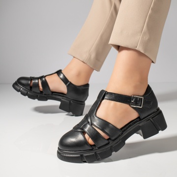Pantofi casual dama negri cu talpa groasa MOD11839, 1, modlet.ro