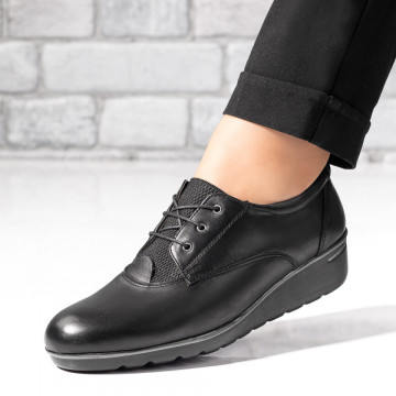 Pantofi casual dama negri din Piele naturala MOD04273, 1, modlet.ro