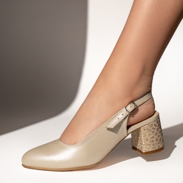 Pantofi dama cu toc si bareta bej suede din Piele naturala ZEF13478, 3, zeforia.ro