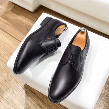 Pantofi eleganti barbati cu siret negri din Piele naturala MOD11628, 2, modlet.ro