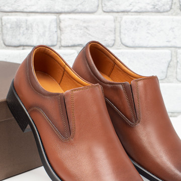 Pantofi eleganti barbati maro din Piele naturala NICU2, 4, modlet.ro
