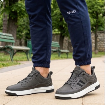 Pantofi sport barbati cu siret elastic gri ION14