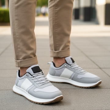 Pantofi sport barbati cu siret elastic gri MOD14203, 2, modlet.ro