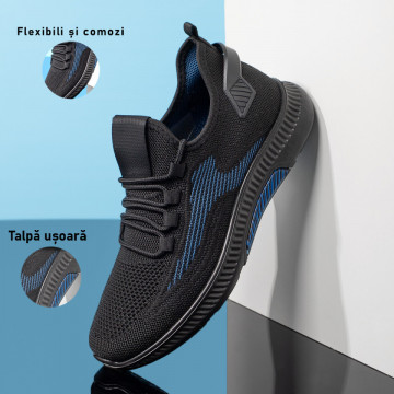 Pantofi sport barbati cu siret negri MOD11099, 3, modlet.ro