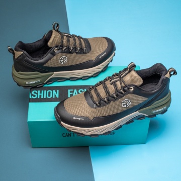 Pantofi sport barbati cu siret si talpa groasa khaki ZEF13128, 3, zeforia.ro