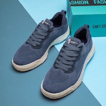 Pantofi sport barbati din material textil cu siret albastri MOD13454, 3, modlet.ro