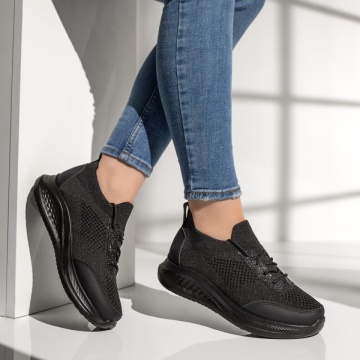Pantofi sport dama cu siret negri MOD13398, 4, modlet.ro