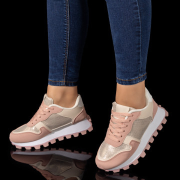 Pantofi sport dama cu siret roz MOD10128, 3, modlet.ro