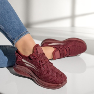 Pantofi sport dama cu talpa groasa visinii MOD13184, 4, modlet.ro