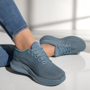 Pantofi sport dama din material textil albastre ZEF13185, 4, zeforia.ro