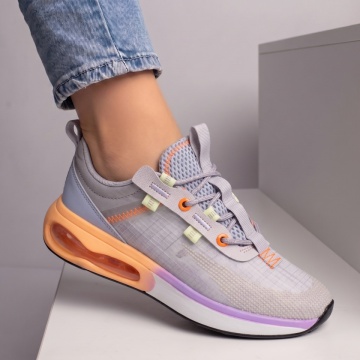 Adidasi dama, Pantofi sport dama mov cu portocaliu MOD09814, modlet.ro
