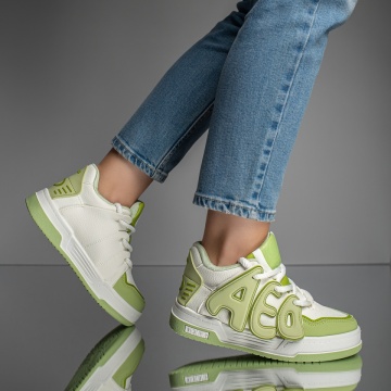Pantofi sport dama verzi cu alb MOD11666, 3, modlet.ro