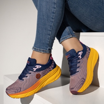 Pantofi sport roz cu siret si talpa groasa ZEF13457, 4, zeforia.ro