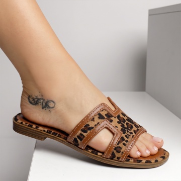 Papuci casual dama cu talpa joasa maro cu imprimeu EVA87, 2, modlet.ro