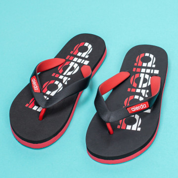 Papuci de plaja barbati negru cu rosu MOD05304, 1, modlet.ro