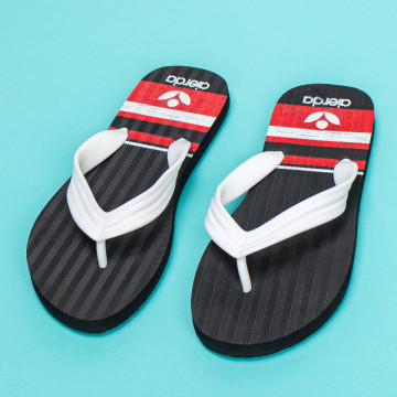 Papuci de plaja barbati negru cu rosu MOD05307, 1, modlet.ro