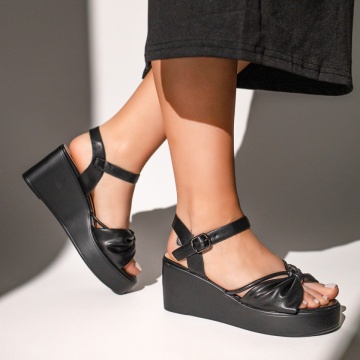 Sandale dama cu platforma negre MOD11603, 2, modlet.ro
