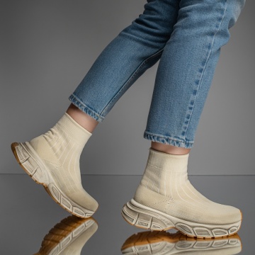 Sneakers bej dama MOD11668, 4, modlet.ro