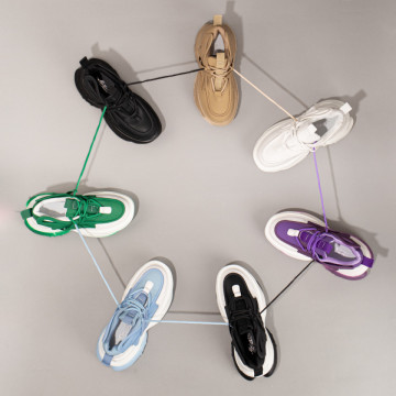 Sneakers dama albi cu talpa groasa MOD10066, 2, modlet.ro