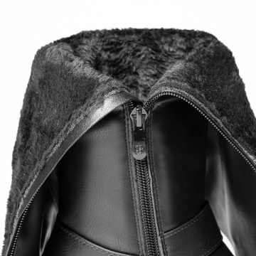 Cizme lungi dama cu talpa groasa negre MOD14147, 2, modlet.ro