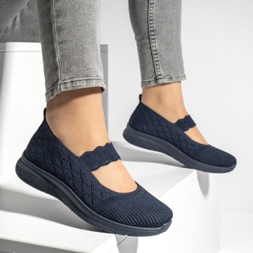 Espadrile dama cu talpa groasa albastre EMA12, 4, modlet.ro