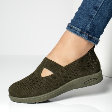 Espadrile dama cu talpa joasa din material textil verzi MOD13062, 2, modlet.ro