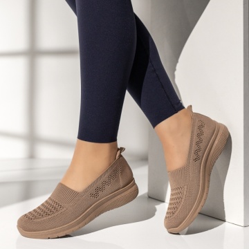 Espadrile casual dama, Espadrile dama cu talpa joasa khaki EMA13, modlet.ro