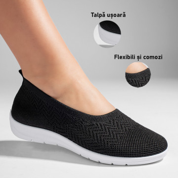 Espadrile dama cu talpa joasa negre MOD11222, 3, modlet.ro