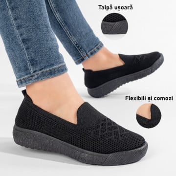 Espadrile dama sport negre ZEF11164, 3, zeforia.ro