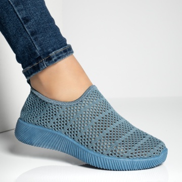 Espadrile sport dama cu perforatii albastre MOD13061, 4, modlet.ro
