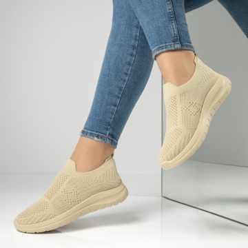 Espadrile sport dama cu talpa groasa bej MOD13238, 2, modlet.ro