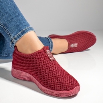 Espadrile sport dama cu talpa joasa visinii MOD13065, 4, modlet.ro