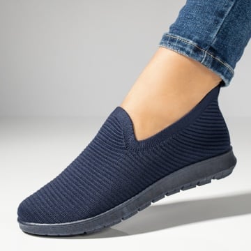 Espadrile sport dama din material textil albastru inchis ZEF13053, 2, zeforia.ro