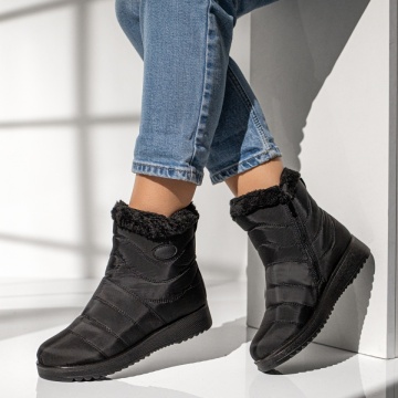 Ghete Dama, Ghete dama cu fermoar negre MOD12245, modlet.ro